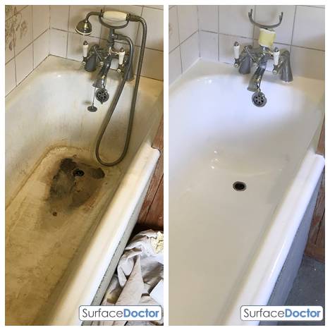 Professional bath chip repair and re-enamelling Dalkeith