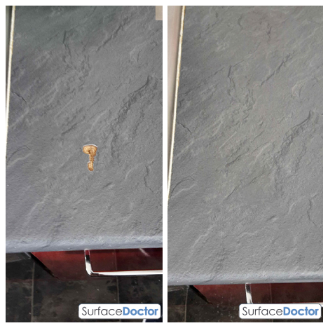 Kensington - Example of worktop edge and surface repair
