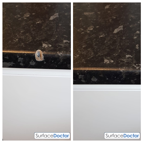 Surface Doctor specialist fixing cracked worktop in Kensington