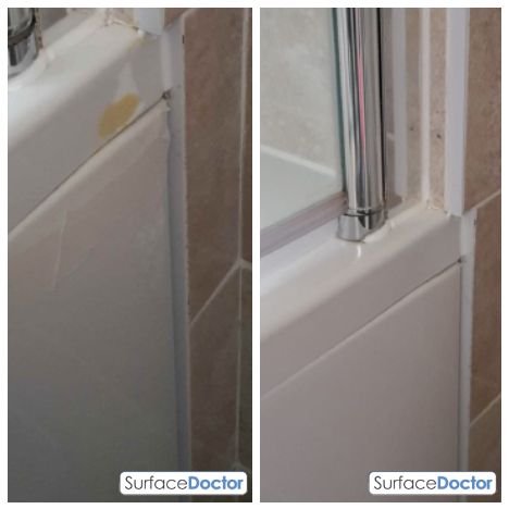 Bath crack damage before repair Anderston Glasgow-City